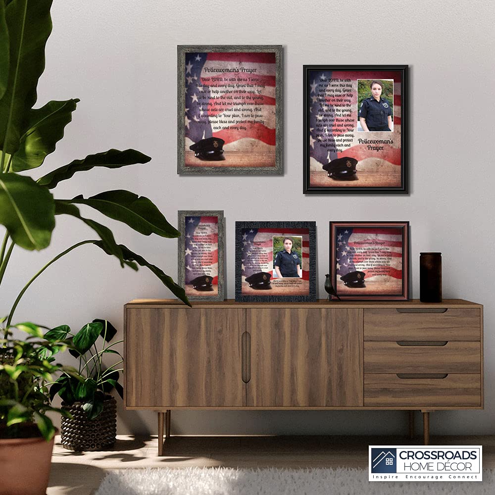 Personalized Police Officer Gifts for Women & Men - Framed Wall Art Decor for Home, Office or Police Station - Perfect for Retirement, Appreciation & Law Enforcement Gifts (2188W)