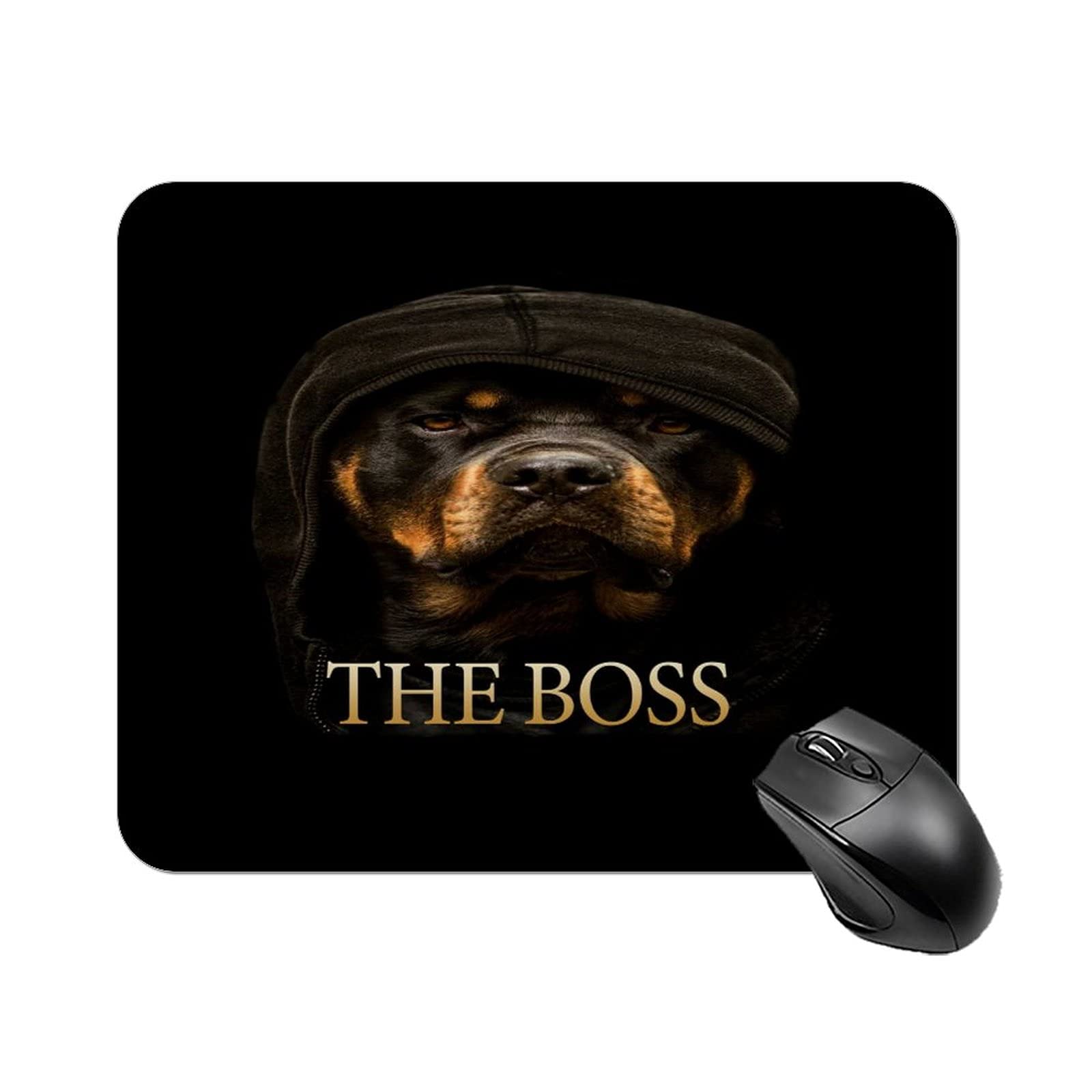 Premium Rottweiler Themed Mouse Pad - Large 18x22cm Non-Slip Desk Mat for Office, Gaming & Travel | Perfect for PC, Laptop, Graphic Design & Study | Durable Felt Surface for Work & Play
