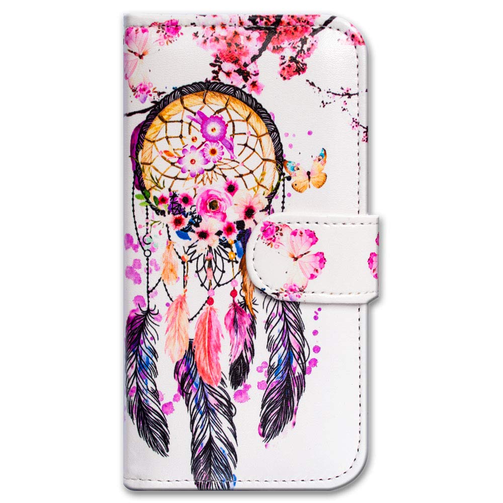 **Dream Catcher Butterfly Leather Flip Wallet Case for Motorola Moto G Power 2021 - Card Slot Holder & Kickstand | Compatible Only with Moto G Power 2021 (Not 2020 Model) | Perfect for Daily Use, Travel & Business**