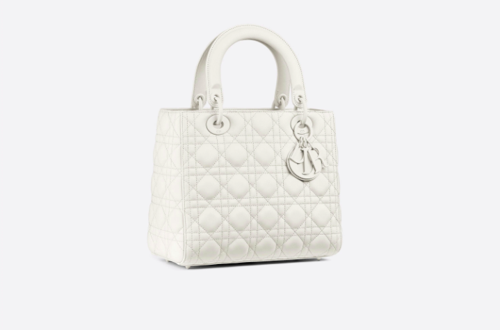 Dior Lady Ultra Matte Medium Handbag in White - Elegant Designer Tote for Women, Perfect for Work, Parties & Everyday Use