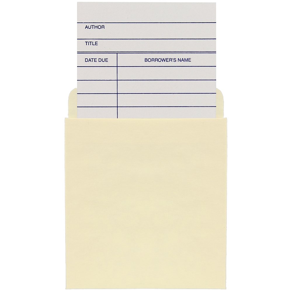 500 Peel and Stick Book Pockets & Book Cards Combo Pack - Self-Adhesive Library Pockets for Classroom, Office, and Home Organization (500 Pockets + 500 Cards) - Perfect for School Supplies, Teacher Resources, and DIY Projects