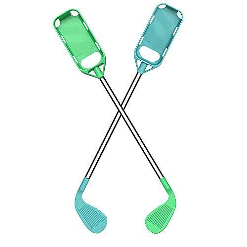 WDGAM Switch Sports Accessories - 2 Pack Golf Club Handle Grips for Nintendo Switch Joy-Con | Compatible with Mario Golf: Super Rush Game | Perfect for Home Gaming & Party Sports Fun
