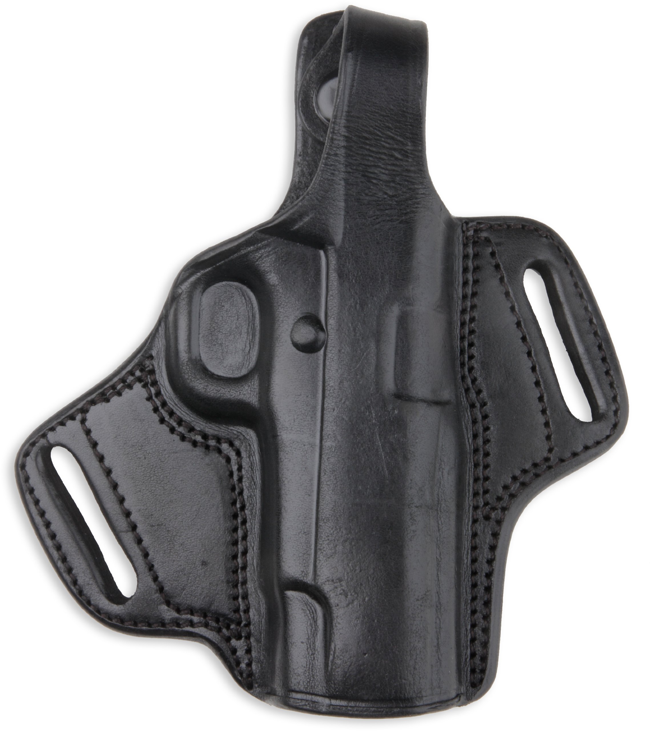 Bulldog Cases Deluxe Molded Auto Leather Laser Holster with Thumb Break (Black) - Premium Gun Holster for Concealed Carry & Tactical Use | Perfect for Law Enforcement, Security & Outdoor Activities
