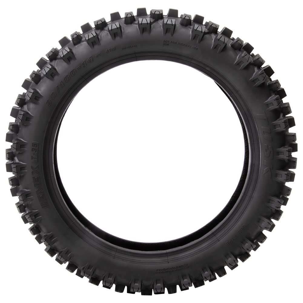 TUSK EMEX T-35 100/90x19 Motorcycle Tire for Soft/Intermediate Terrain - Perfect for Off-Road, Trail Riding & Dirt Biking Adventures