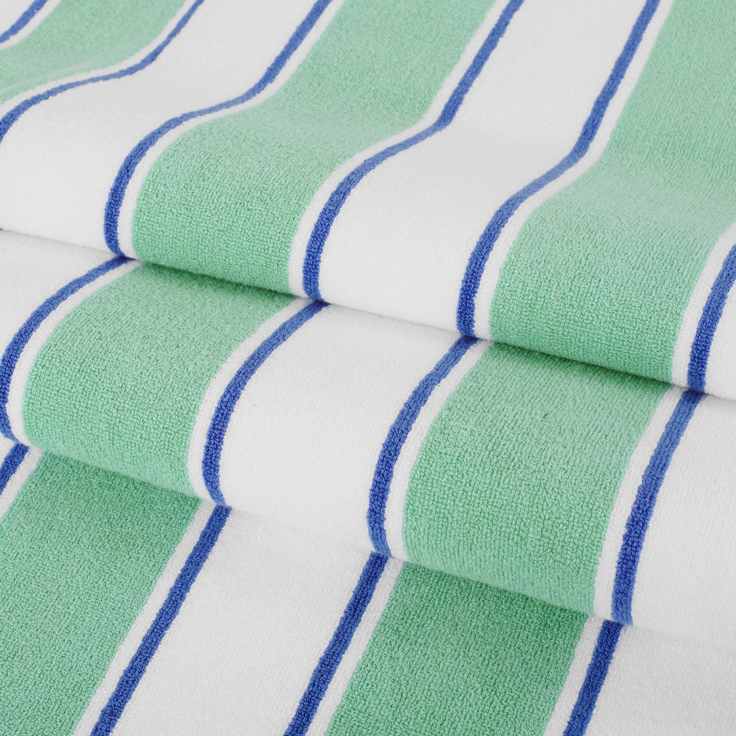 Aston & Arden Premium Striped Beach Towel Set of 8 - Oversized 35