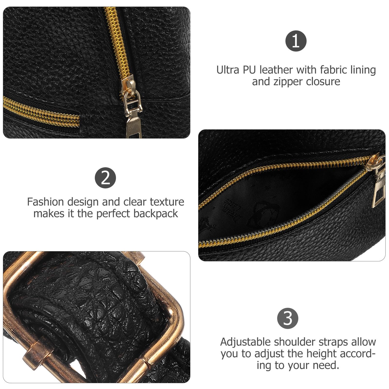 VALICLUD Women's Fashion Backpack - Stylish Mini Travel Handbag & School Daypack for Girls & Teens, Lightweight Durable Water-Resistant (Black) - Perfect for College, Work, Travel & Daily Commute