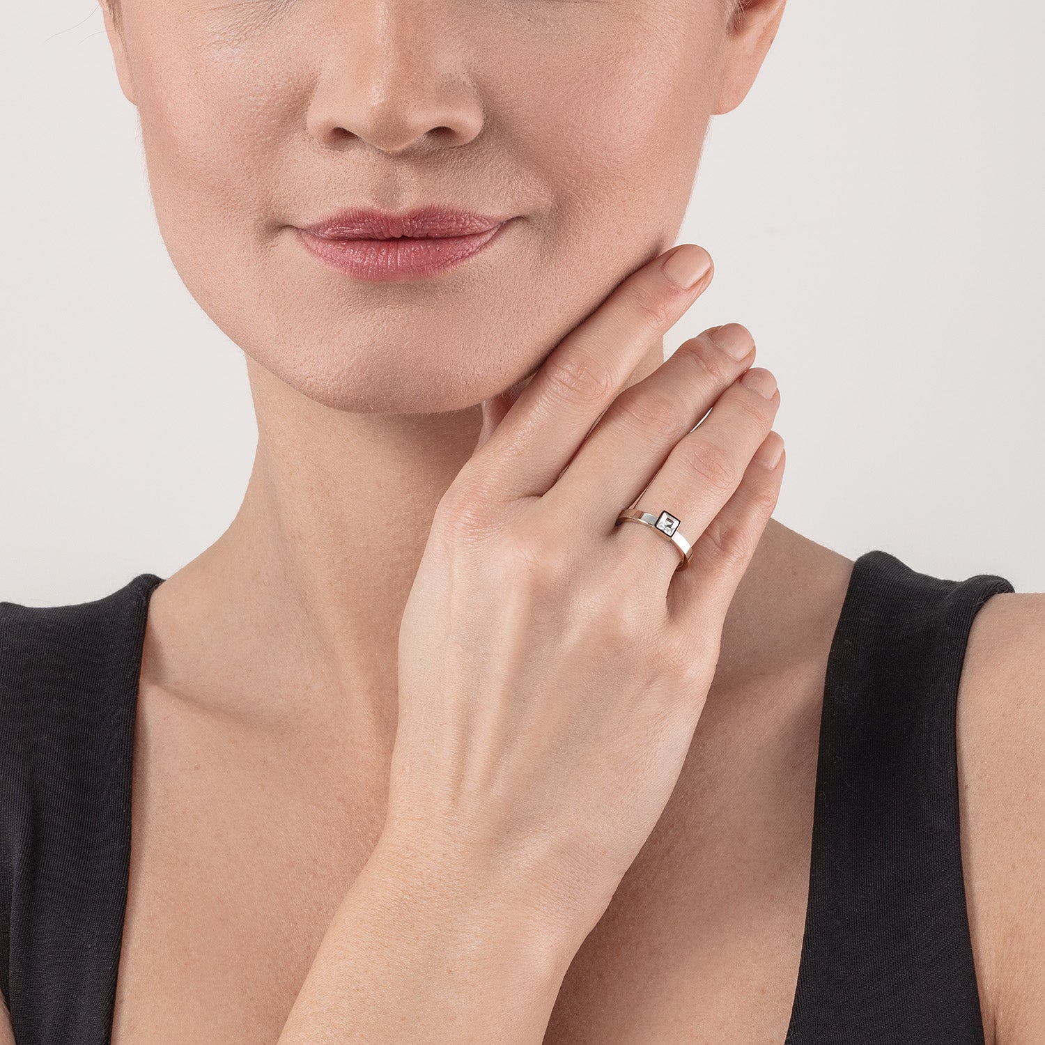 Brilliant Square Small Silver Crystal Ring - Elegant Jewelry for Women, Perfect for Weddings, Parties & Everyday Wear