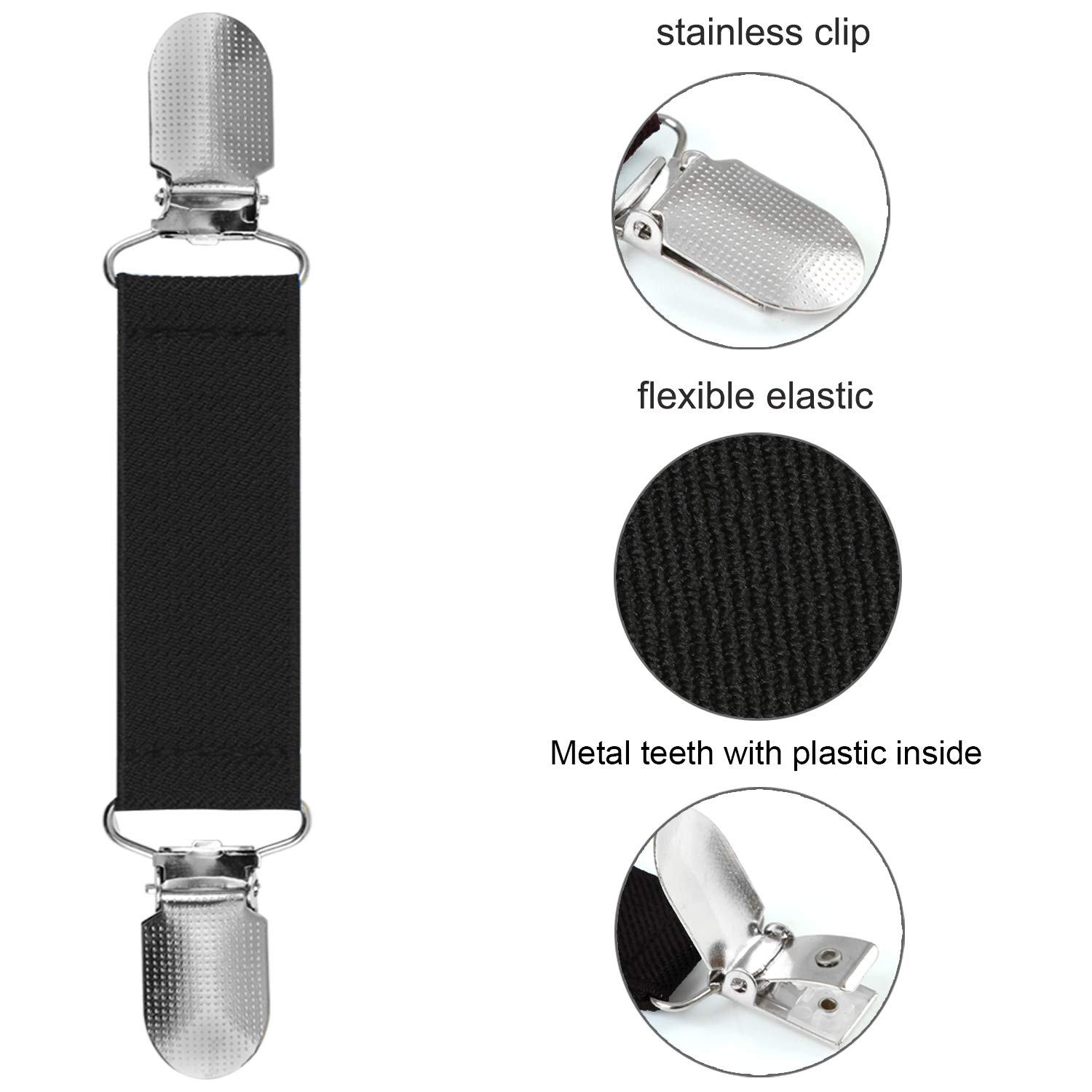 Fashion Stainless Steel Dress Clips - 6 Pack for Gloves & Garments - Secure Fit