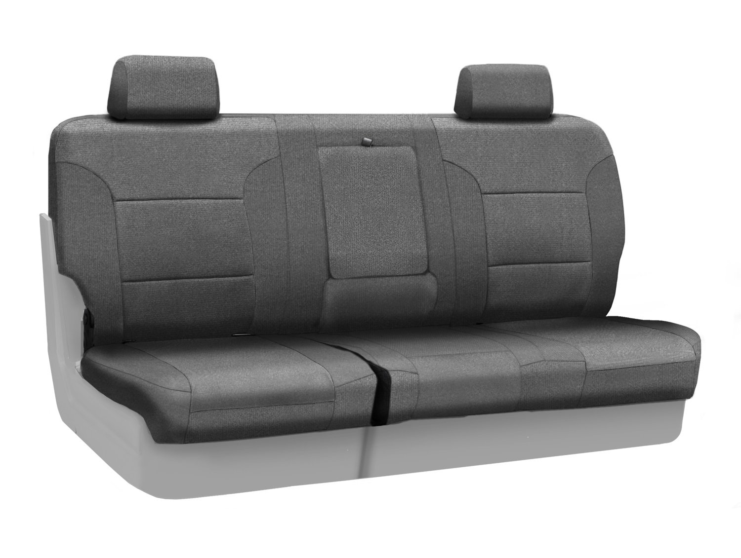 Coverking Custom Fit Rear Bench Seat Cover for Ford F-150, F-250, F-350 - Premium Velour Fabric in Gray | Protects & Enhances Truck Interior | Perfect for Work, Family & Outdoor Adventures