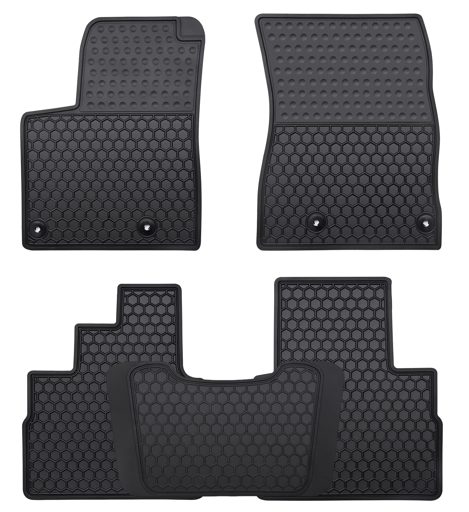 Premium Custom Fit All-Weather Car Floor Mats for Nissan Rogue 2021-2025 (Excluding Rogue Sport/Select) - Odorless Rubber Liners - Black - Perfect for Daily Commute, Road Trips & Extreme Weather Protection