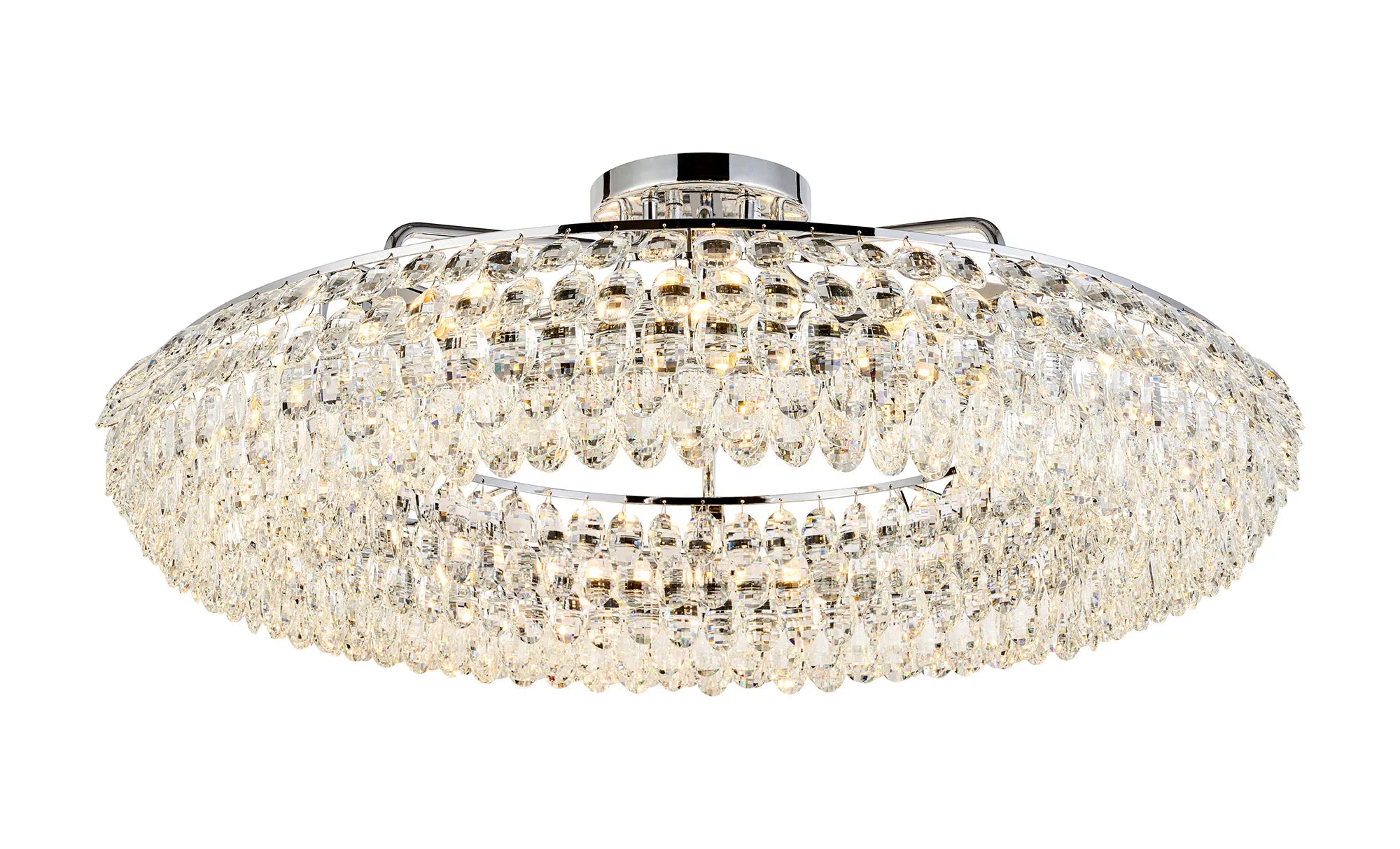 Consten Semi Flush Ring Ceiling Light Fixture with E14 Socket - Perfect for Bedroom, Hallway & Small Space Lighting