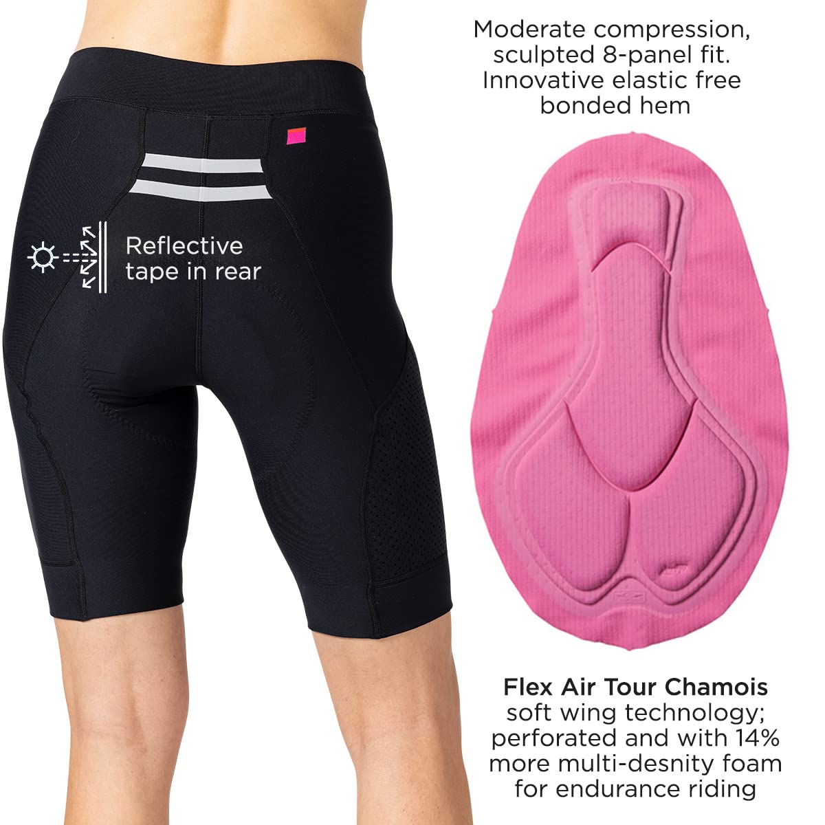 Women's Terry Bike Shorts with Padded Chamois - Breathable Compression Cycling Shorts with Pockets for Road Biking & Touring | Perfect for Long-Distance Rides, Spin Classes & Outdoor Adventures