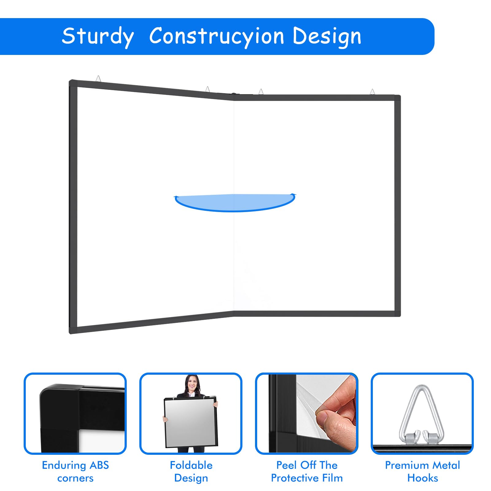Maxtek 60x40 Inch Magnetic Dry Erase Whiteboard - Large Aluminum Framed Wall Mounted White Board with Pen Tray for Presentations | Perfect for Classroom, Office, Home & School Use | Durable Writing Surface for Meetings, Teaching & Home Organization
