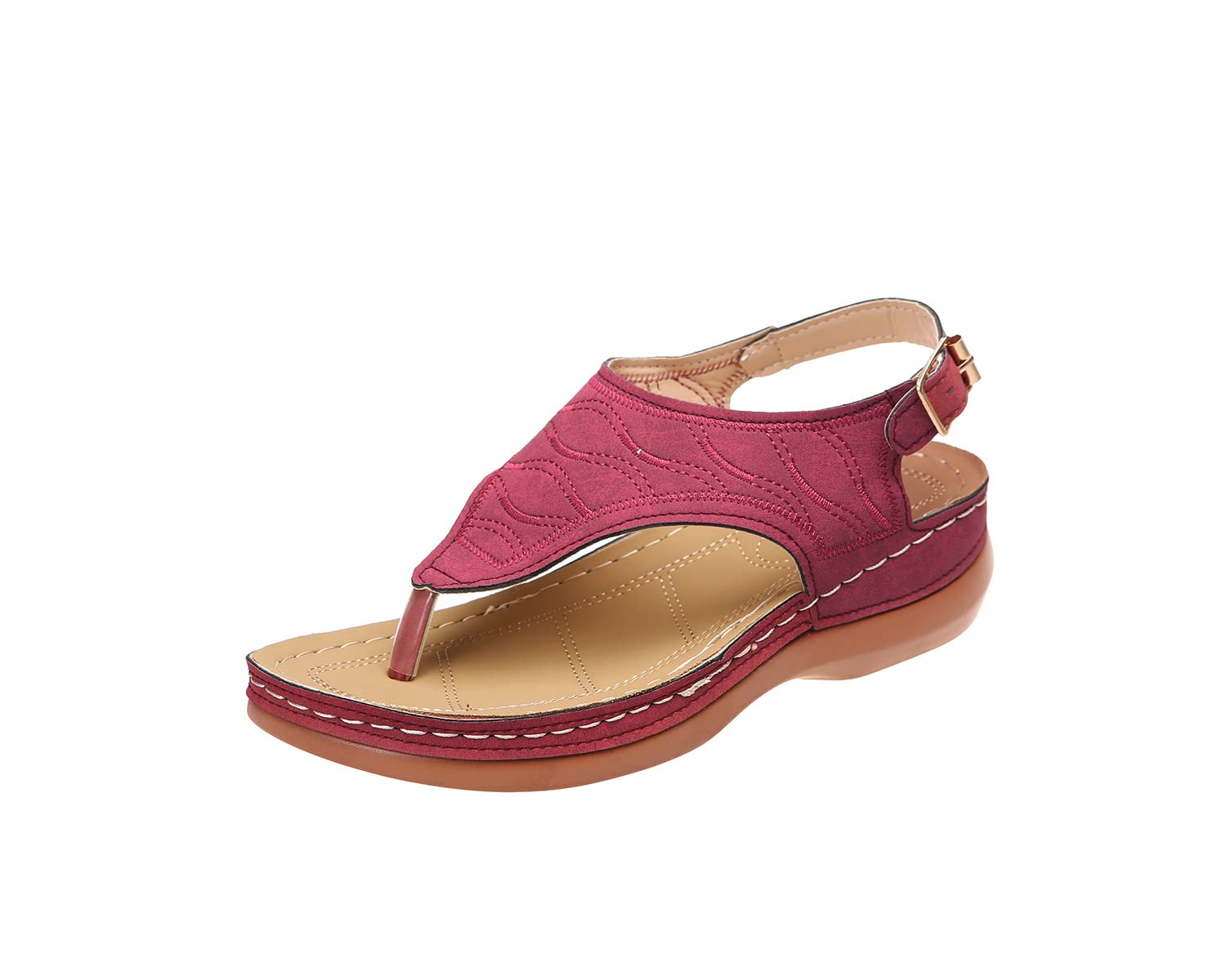 KnjoFly Dimleen Orthopedic Sandals for Women - Comfortable Breathable Vintage Sandals with Arch Support | Perfect for Plantar Fasciitis Relief, Summer Walking & Casual Outfits