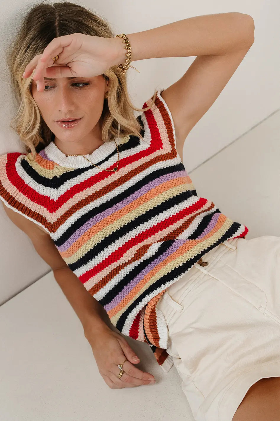 Lexi Striped Sweater Top for Women | Cozy Knit Pullover | Perfect for Casual Outfits & Layering | FINAL SALE