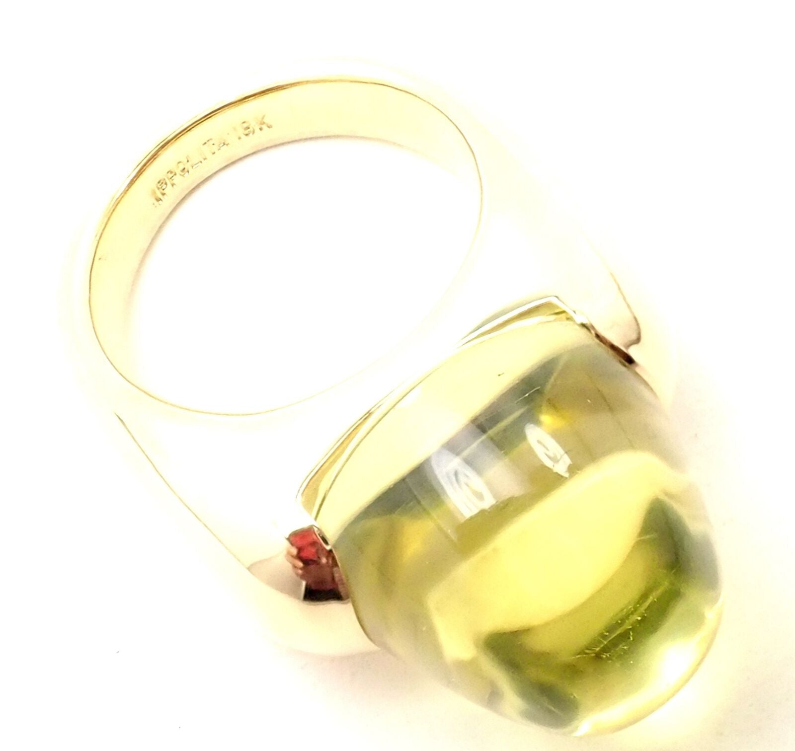Authentic Ippolita 18k Yellow Gold Lemon Citrine Ring - Elegant Statement Jewelry for Women, Perfect for Weddings, Parties & Special Occasions
