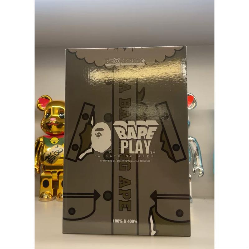 Be@rbrick Bape Alpha Camo Shark 2023 400% & 100% 3PCS Limited Edition Collectible Figures - Perfect for Anime Fans, Streetwear Enthusiasts, and Home Decor