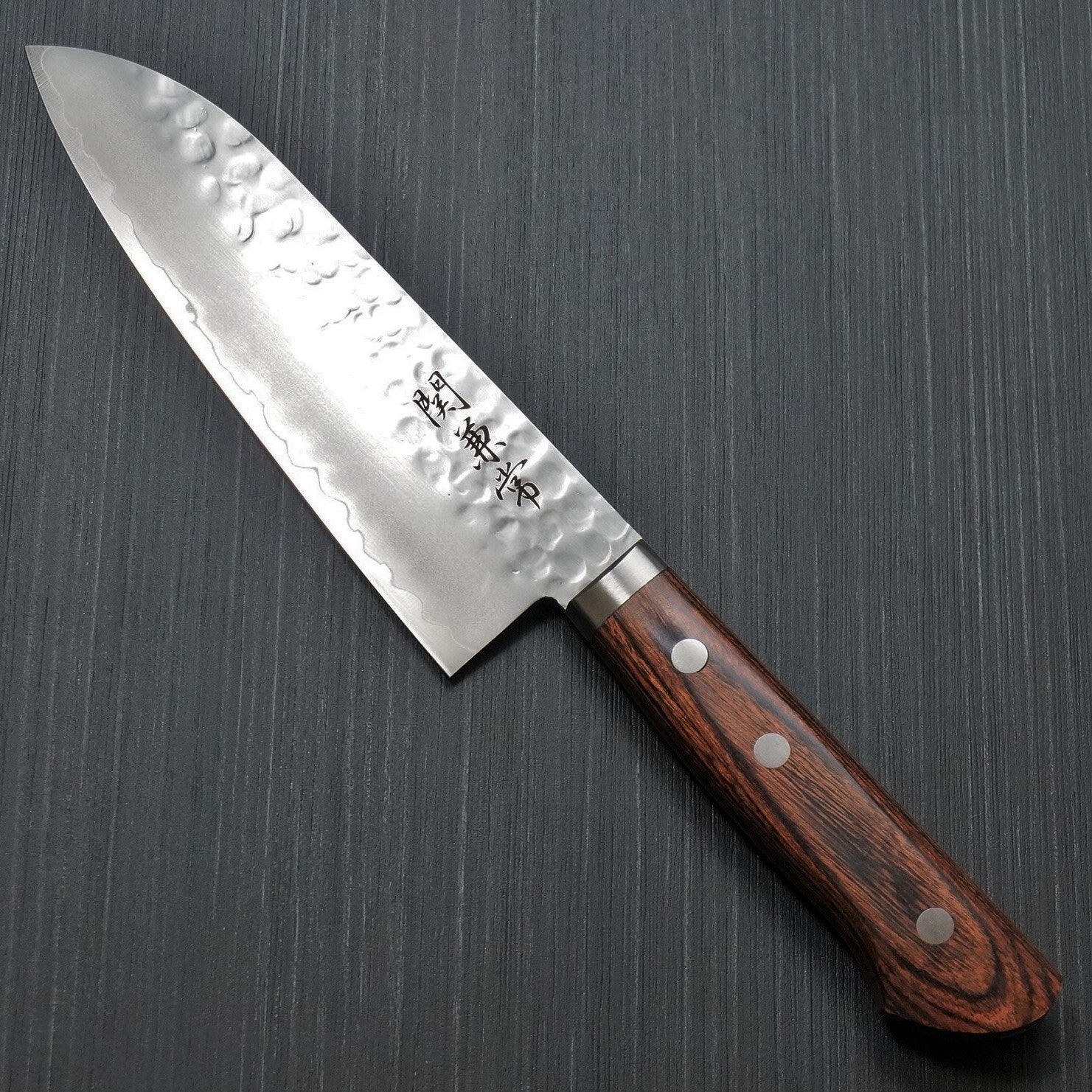 Premium Kanetsune Seki TSUCHIME Hammered Finish VG-1 Santoku Knife 165mm - Japanese Kitchen Knife for Slicing, Dicing & Mincing - Perfect for Home Chefs & Professional Cooking