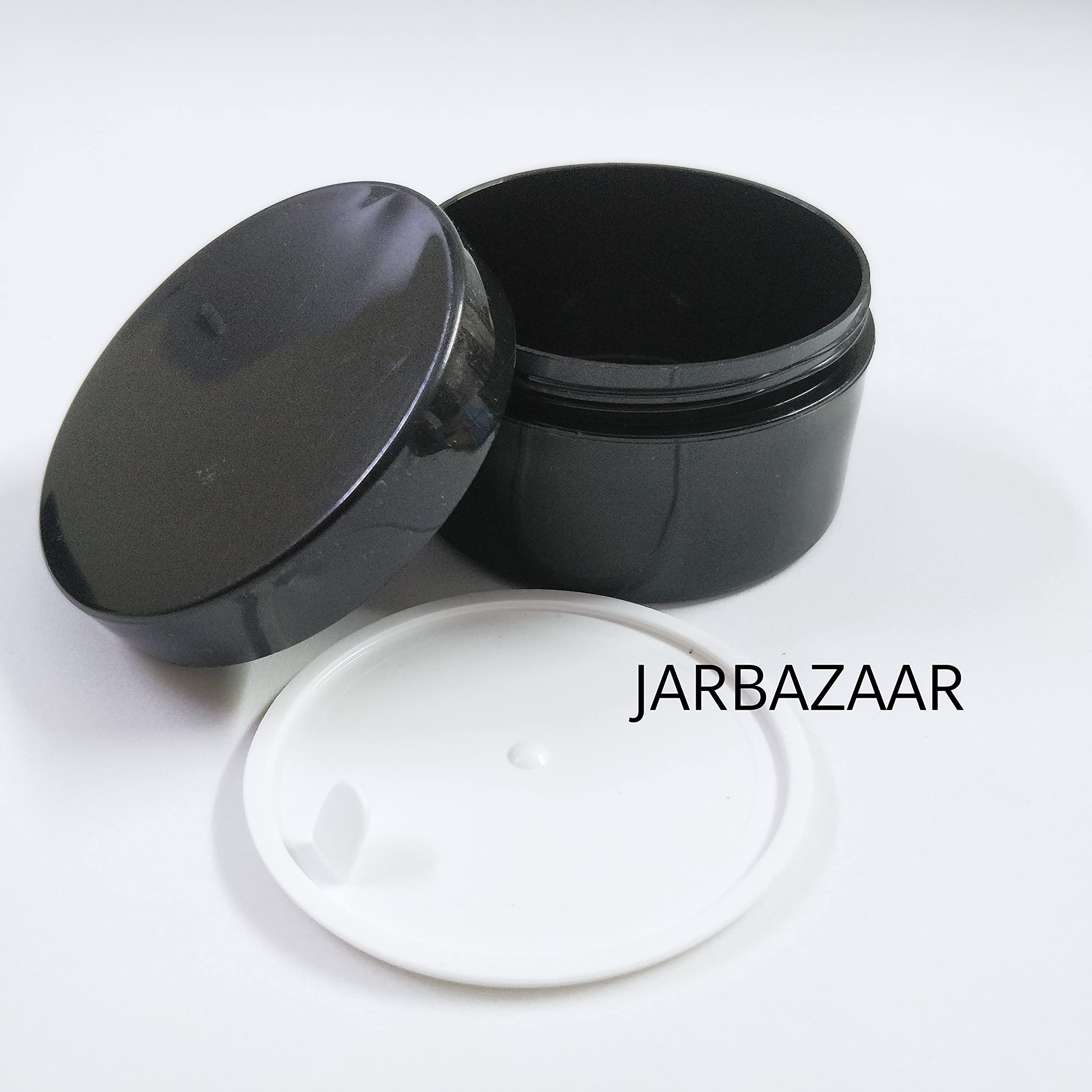JARBAZAAR 20-Piece 50 Gram Plastic Cosmetic Containers Set - Empty Jars for DIY Creams, Body Butter, Lotions & Travel-Friendly Storage with Inner Lids | Perfect for Homemade Skincare, Beauty Products & Travel Essentials