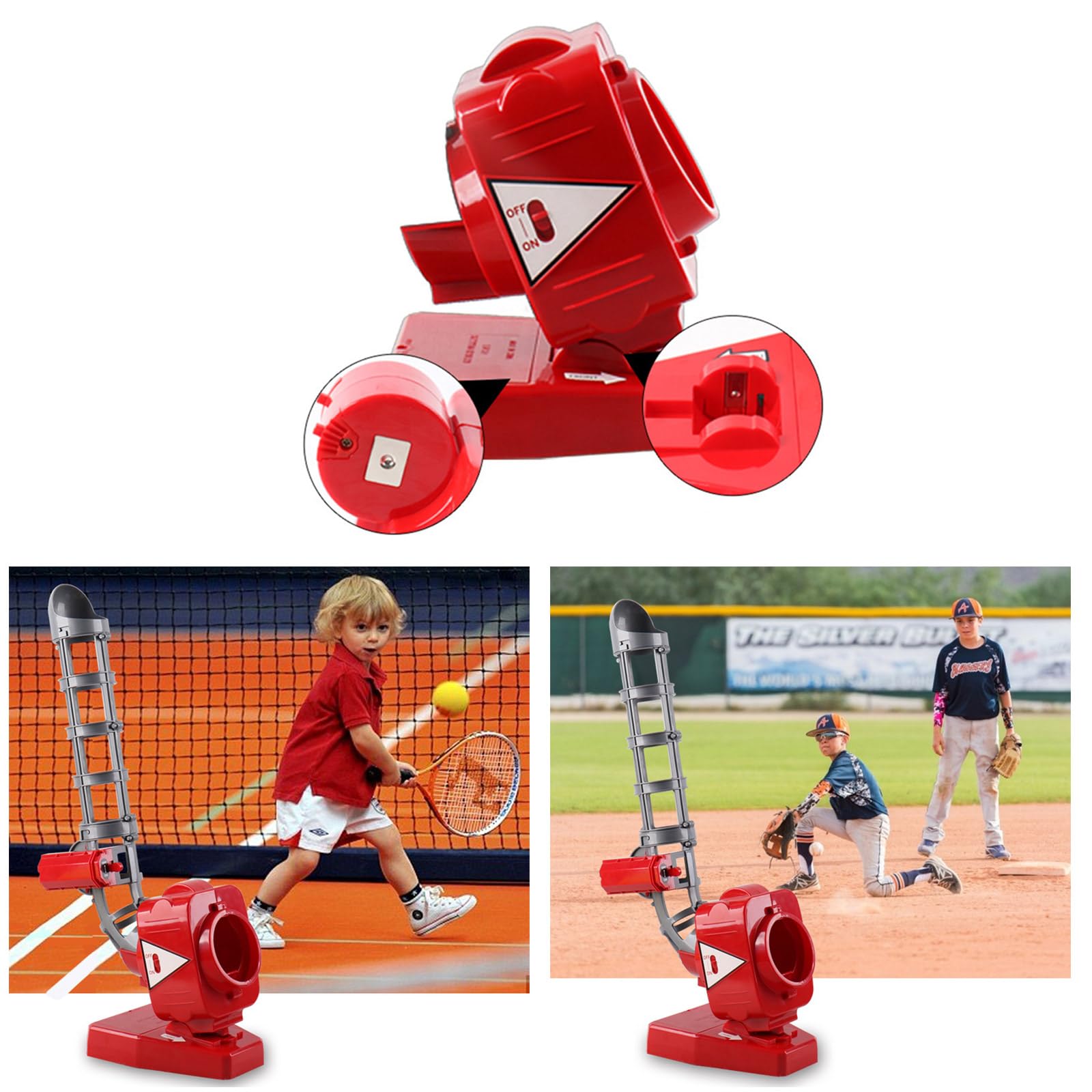 Electronic Baseball Pitching Machine & Softball Launcher - Automatic Baseball Trainer for Batting Practice, Fielding Drills & Backyard Training | Perfect for Coaches, Players & Youth Sports Teams