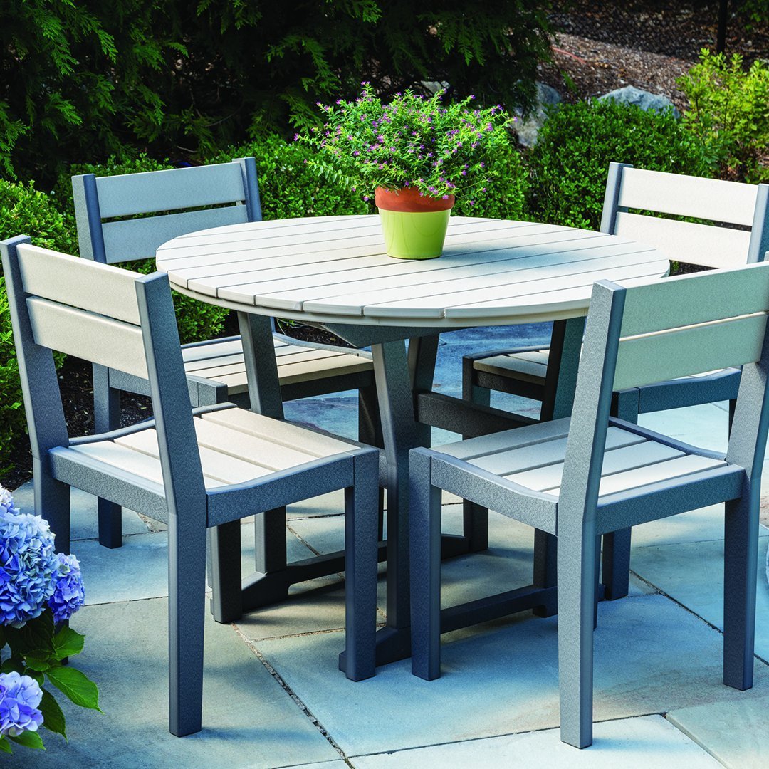 Coastline Cafe Round Dining Table - 36 Inch Modern Kitchen Table for Small Spaces, Breakfast Nook & Apartment - Perfect for Coffee Shops, Restaurants & Home Decor