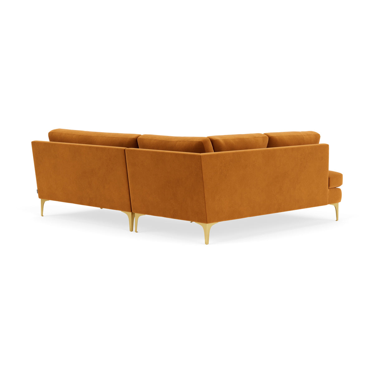 Astha Velvet Left Corner Sofa - Modern L-Shaped Sectional Couch for Small Spaces, Living Room & Apartment Decor - Soft Velvet Fabric, Comfortable Seating for Family & Guests