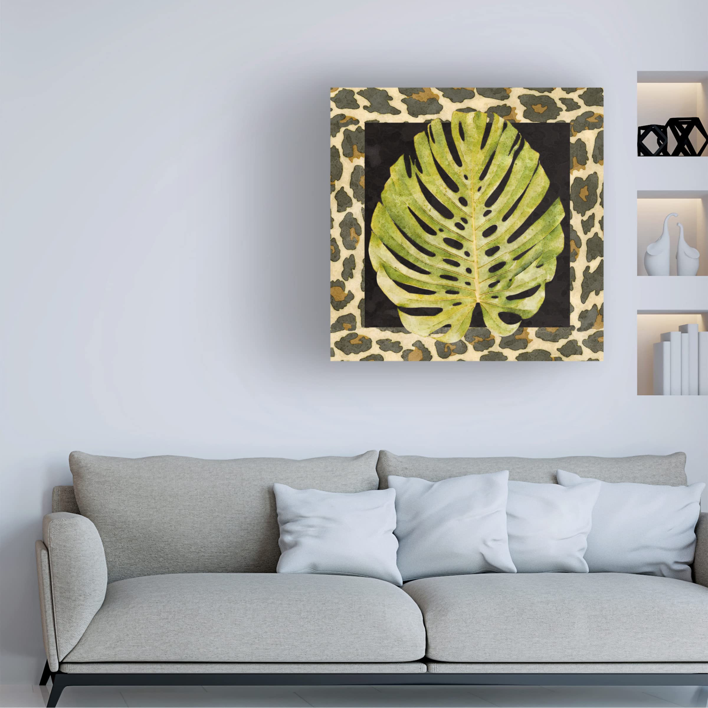 Trademark Fine Art 'Tropic Collection II' Canvas Wall Art by Alonzo Saunders - Vibrant Tropical Landscape Painting for Living Room, Bedroom & Office Decor