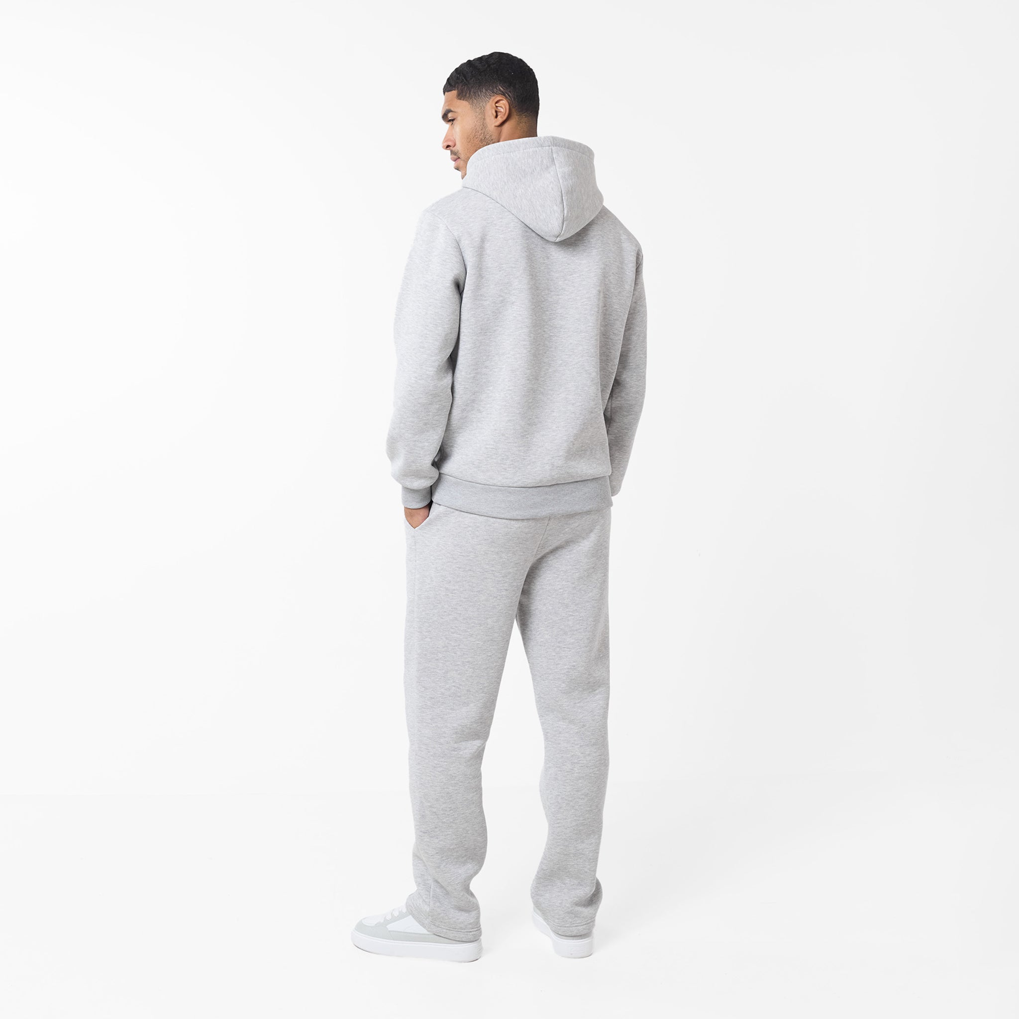 Stylish Pleated Open Hem Jogger Pants - Grey Marl | Comfortable Casual & Lounge Wear for Men & Women | Perfect for Home, Gym & Street Style