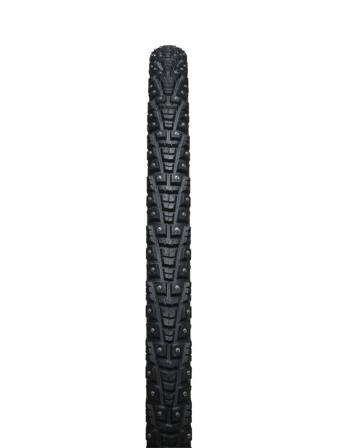 45NRTH Gravdal Studded Bike Tire 700x38 - Steel Clincher, Black, 33 TPI with 252 Carbide Studs - Winter & Ice Cycling, Commuting, Mountain Biking