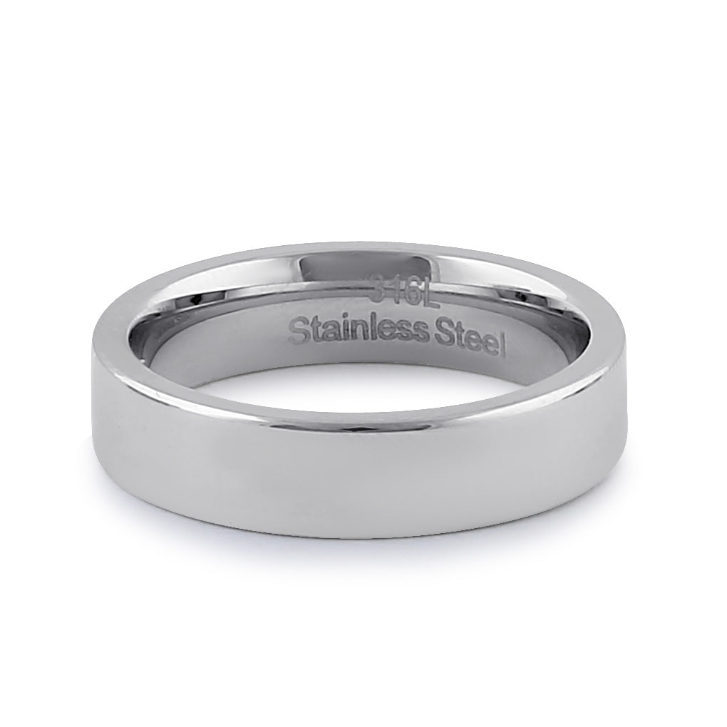 Premium 5mm Stainless Steel Men's Wedding Band Ring - Durable, Hypoallergenic & Comfort Fit for Everyday Wear, Anniversary & Special Occasions