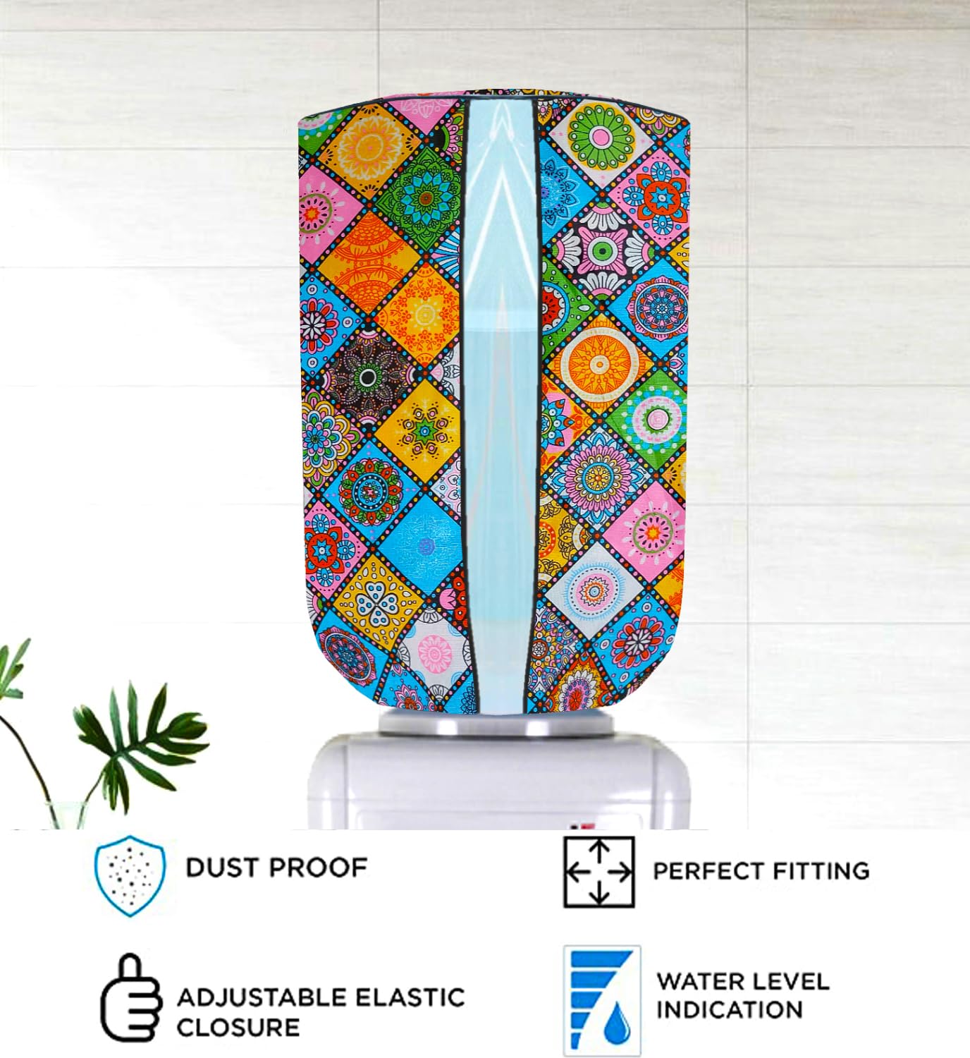 KANUSHI Industries® 20L Water Dispenser Bottle Cover with Water Level Indicator - Multi-Color (WD-DIG-B) - Perfect for Home, Office & Outdoor Use