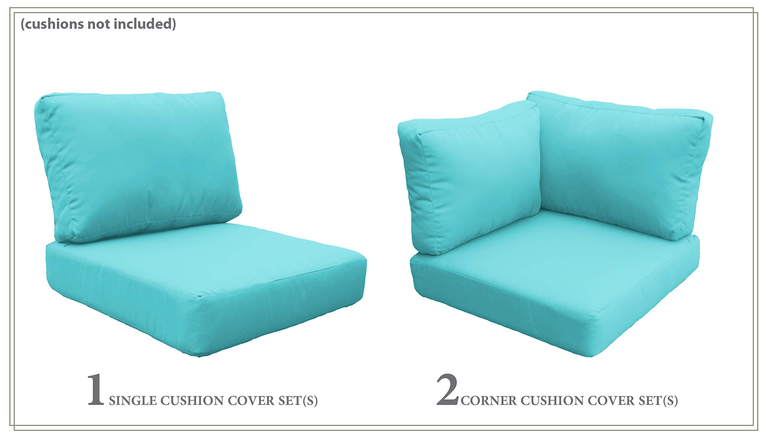 TK Classics Aruba Pattern Outdoor Furniture Cover Set for VENICE-03c - Waterproof, UV Resistant Patio Chair Covers (Cushions Not Included) - Perfect for Poolside, Garden, and Backyard Use