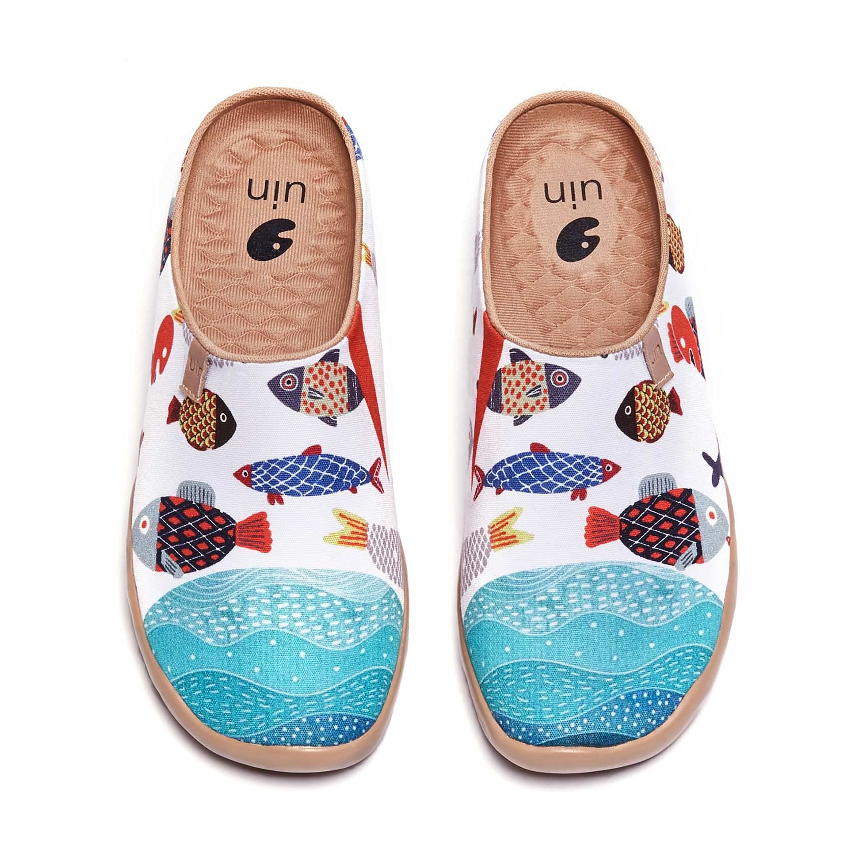 UIN Women's Slip On Mules - Comfortable Lightweight Clogs with Wide Toe & Artistic Design | Malaga Series | Perfect for Travel, Casual Wear & Home Comfort