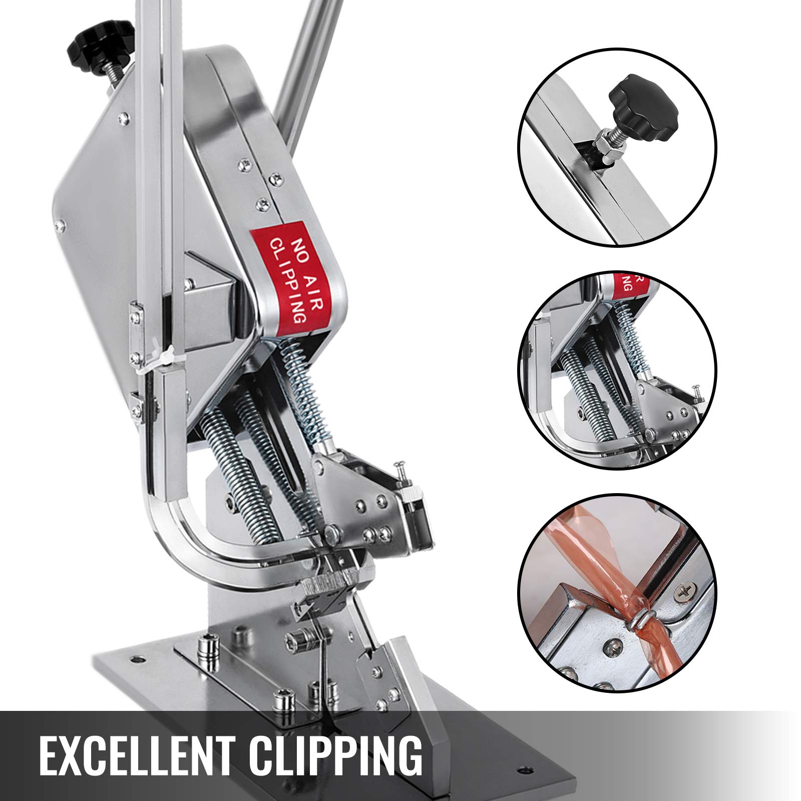 VEVOR Manual U-Shape Sausage Clipper Machine - Food Grade Sausage Packing & Sealing Tool with 8000pcs Buckles (2 Boxes Included) - Perfect for Home Kitchen, Butcher Shop & Commercial Sausage Production