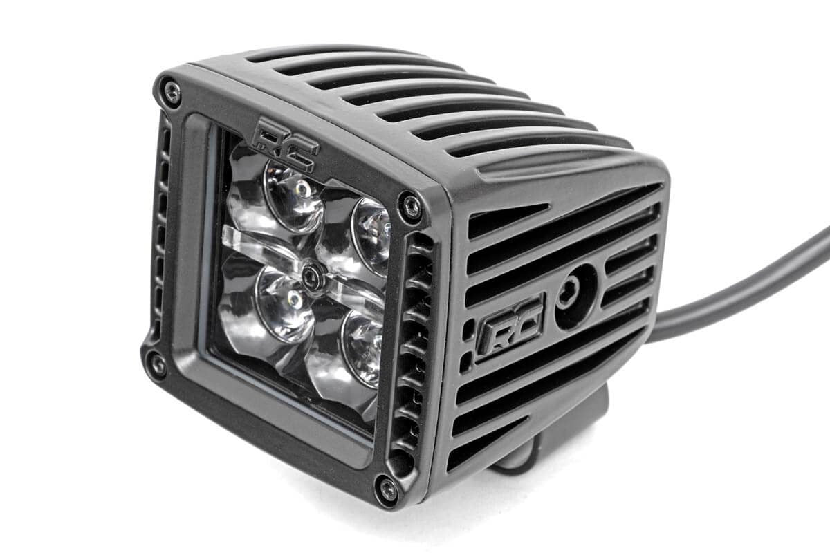 2 Inch Black Series LED Light Pods - Spot & Square Amber DRL for Off-Road Vehicles (70903BLKDRLA) | Perfect for Trucks, Jeeps, ATVs & Night Driving