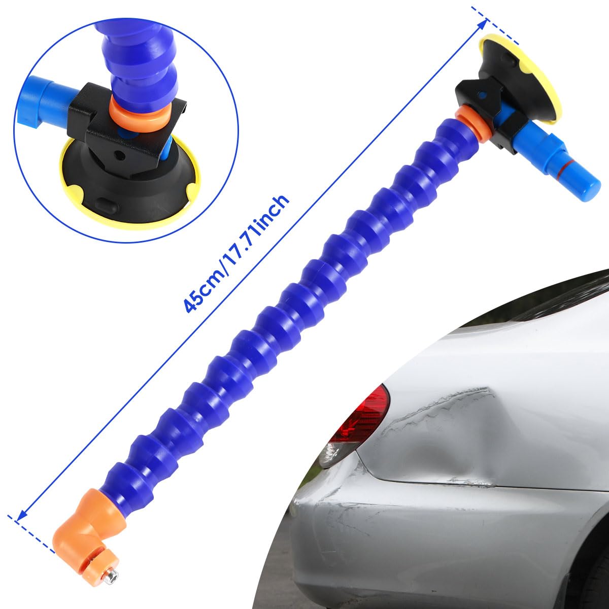 Best Car Dent Puller Tool - Reusable Hand Pump Suction Cup for Auto Body Dent Repair | Flexible Dent Remover for Cars, Trucks & SUVs | Professional Automotive Repair Kit (Blue) | Perfect for DIY Garage Fixes & Professional Auto Shops