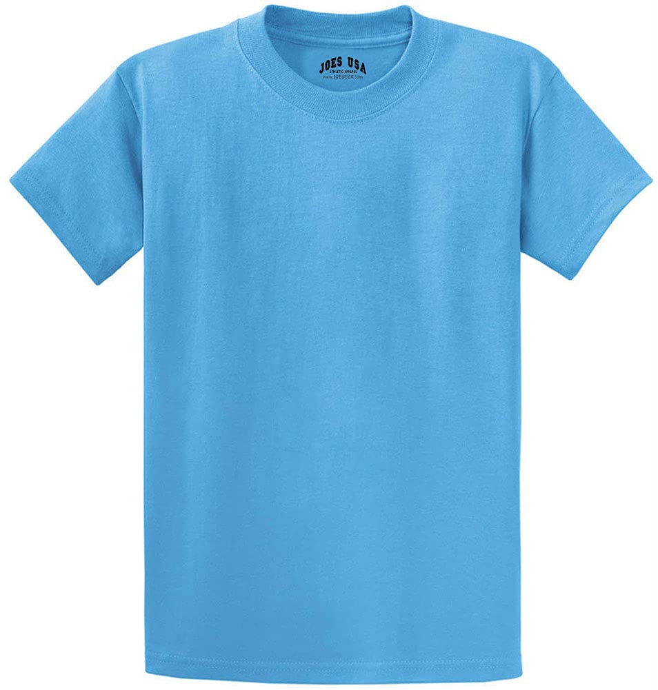 Joe's USA Men's Heavyweight 6.1-Oz 100% Cotton T-Shirt - Regular, Big & Tall Sizes for Casual Wear, Gym & Everyday Comfort