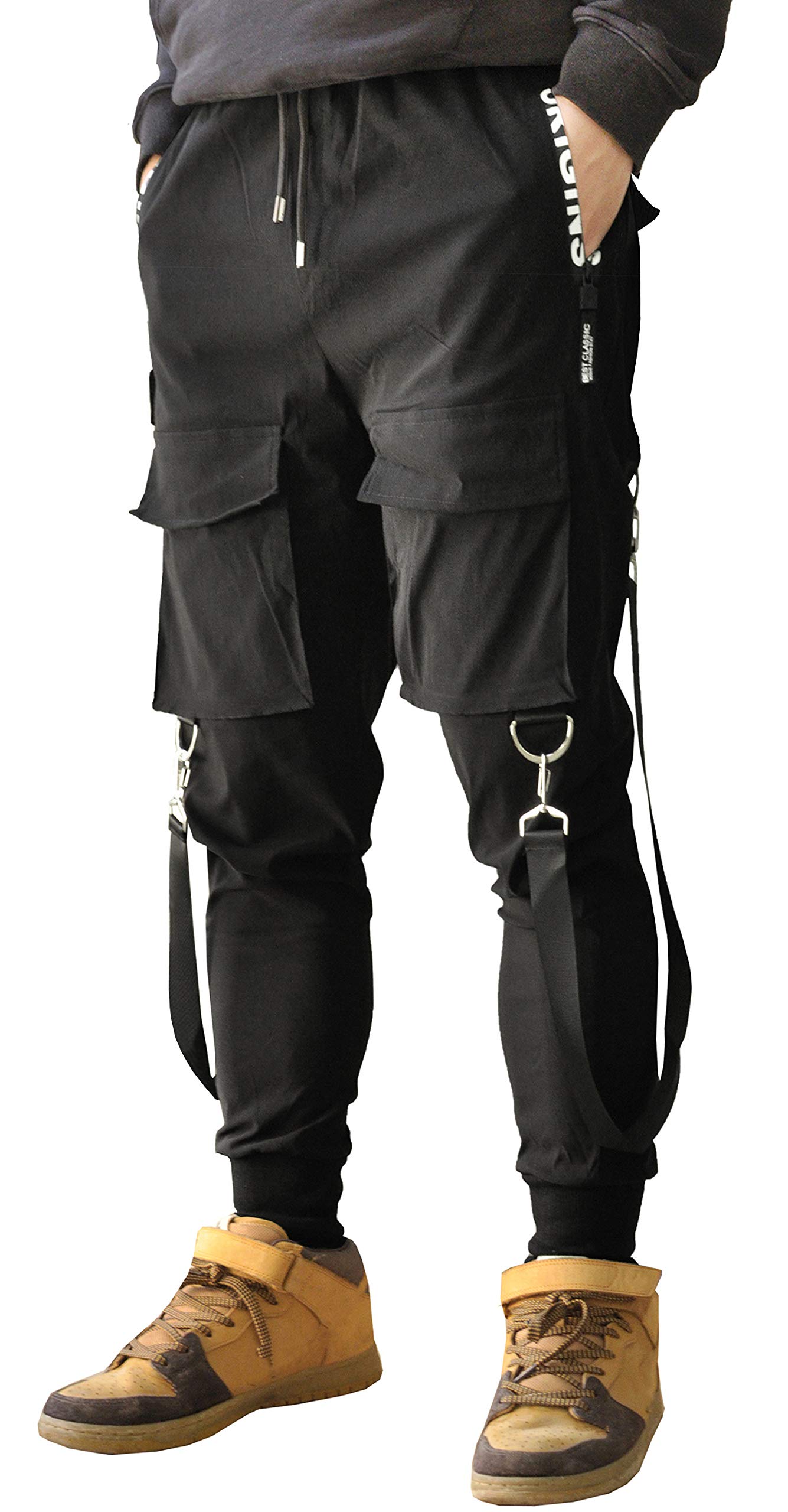 Men's Jogger Cargo Pants with Pockets - Comfortable Athletic Ankle Pants for Running, Gym & Casual Wear | MOKEWEN