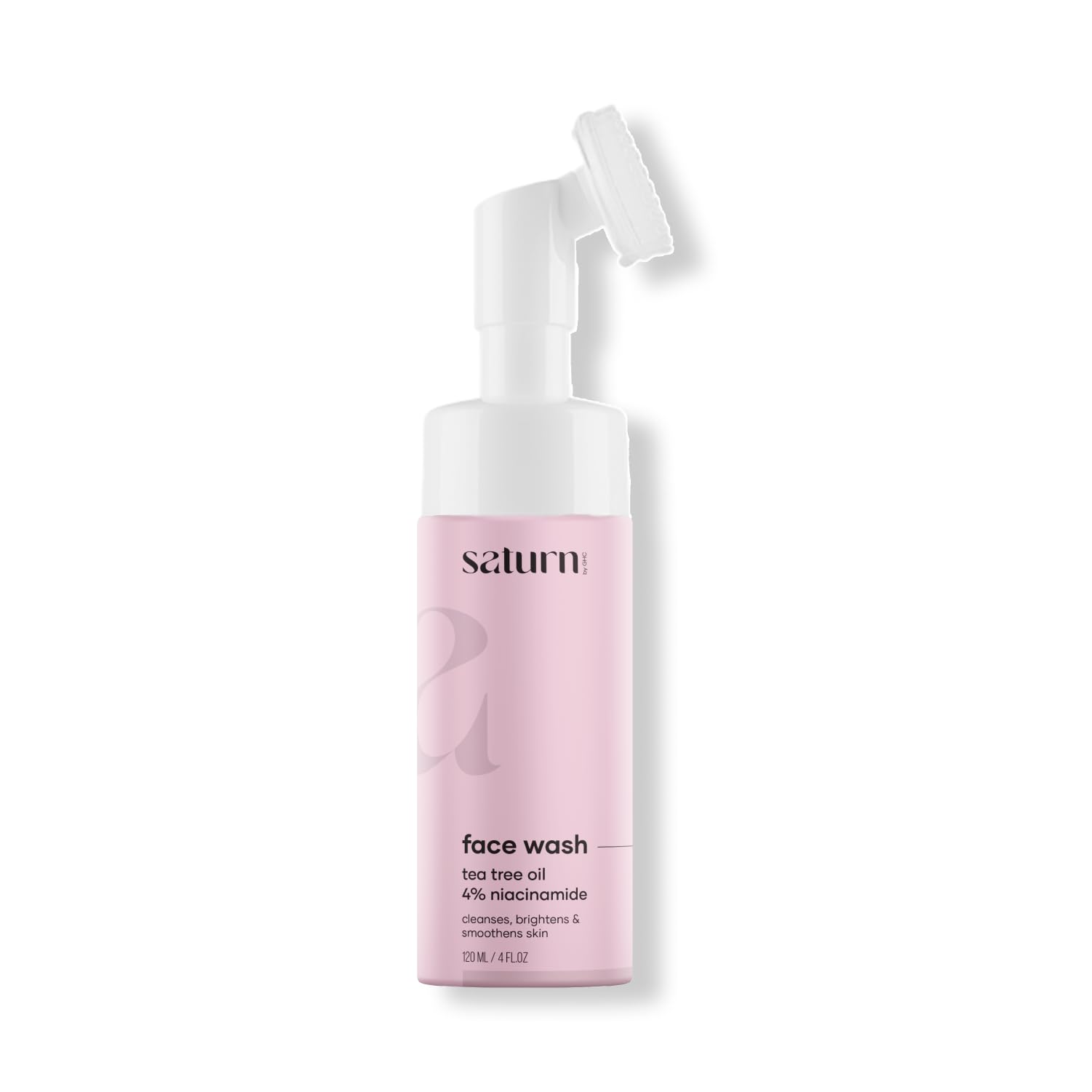 GHC Saturn Shower Combo - Foaming Face Wash & Body Wash with Built-In Face Brush for Hydration, Acne & Oil Control - Deep Cleansing, Nourishing & Moisturizing (120ml, FW-123) | Perfect for Daily Skincare Routine & Travel-Friendly Beauty Essential
