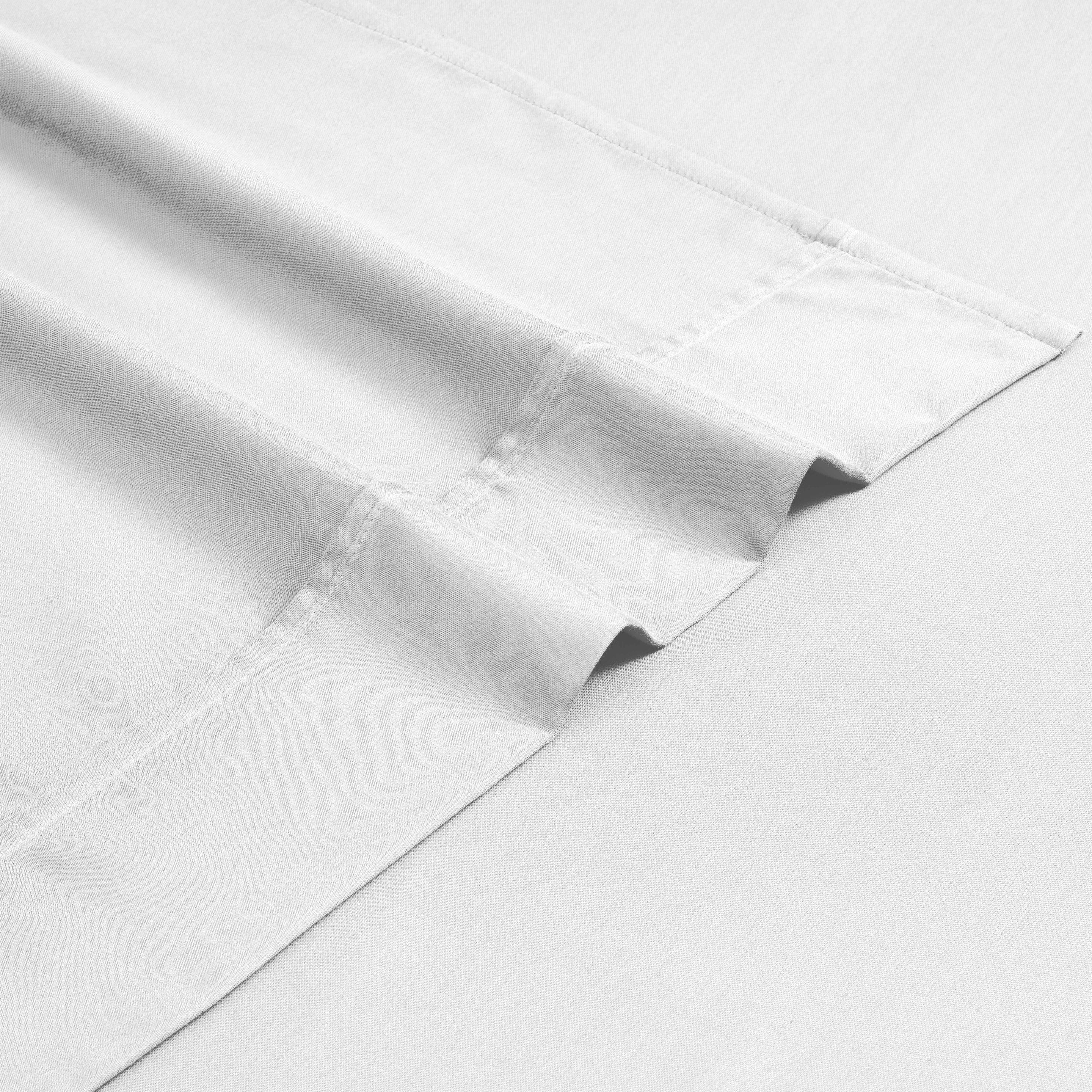 1200 Thread Count Cotton Rich Solid Deep Pocket Bed Sheet Set - Queen Size, Ultra Soft & Breathable - Perfect for Luxury Hotels, Guest Rooms & Master Bedrooms