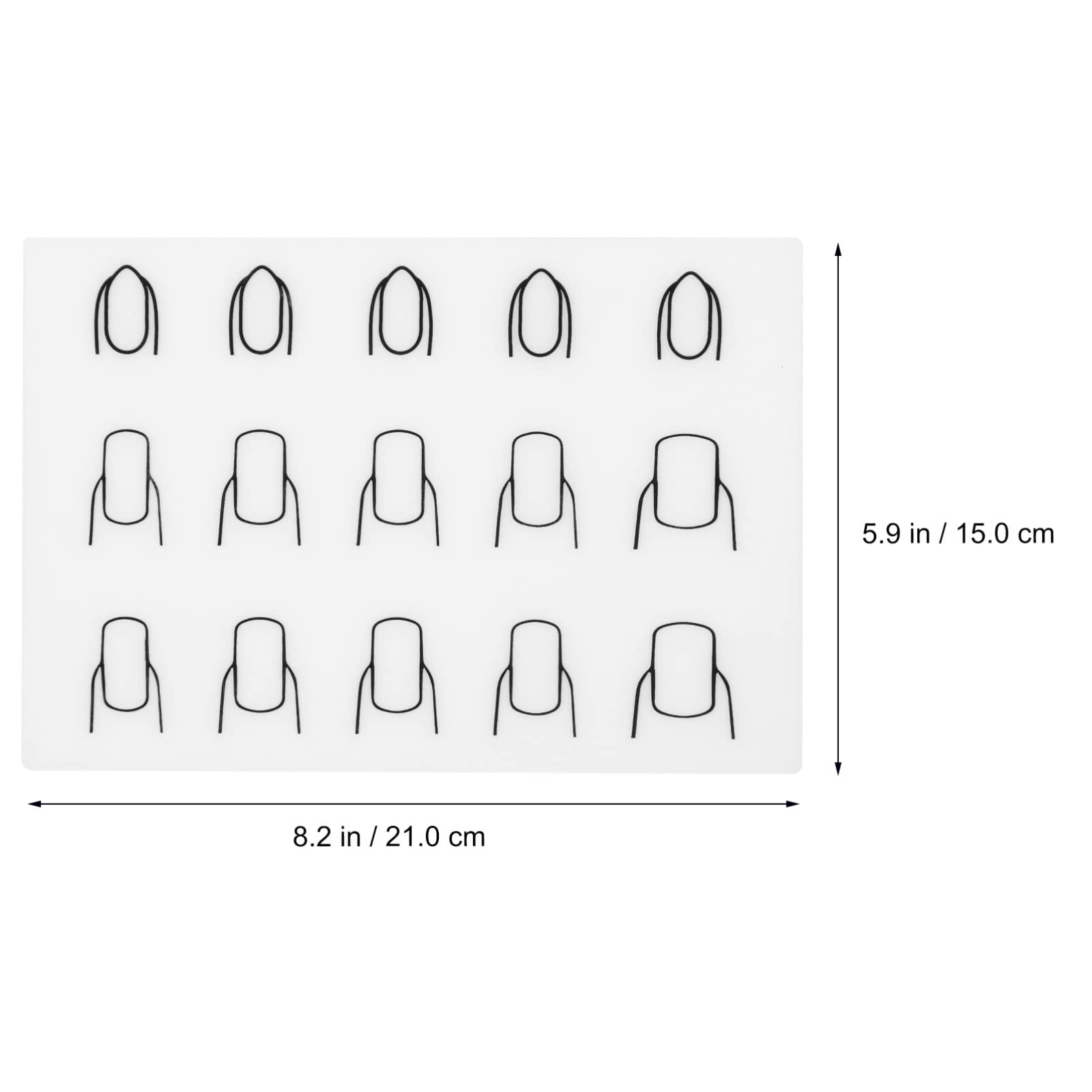 FOMIYES 3-Piece Silicone Nail Art Mat Set for Nail Stamping & Manicure Training - Reusable Nail Coloring Mat (2pcs x 3) - Perfect for DIY Nail Art, Salon Practice & Home Manicures