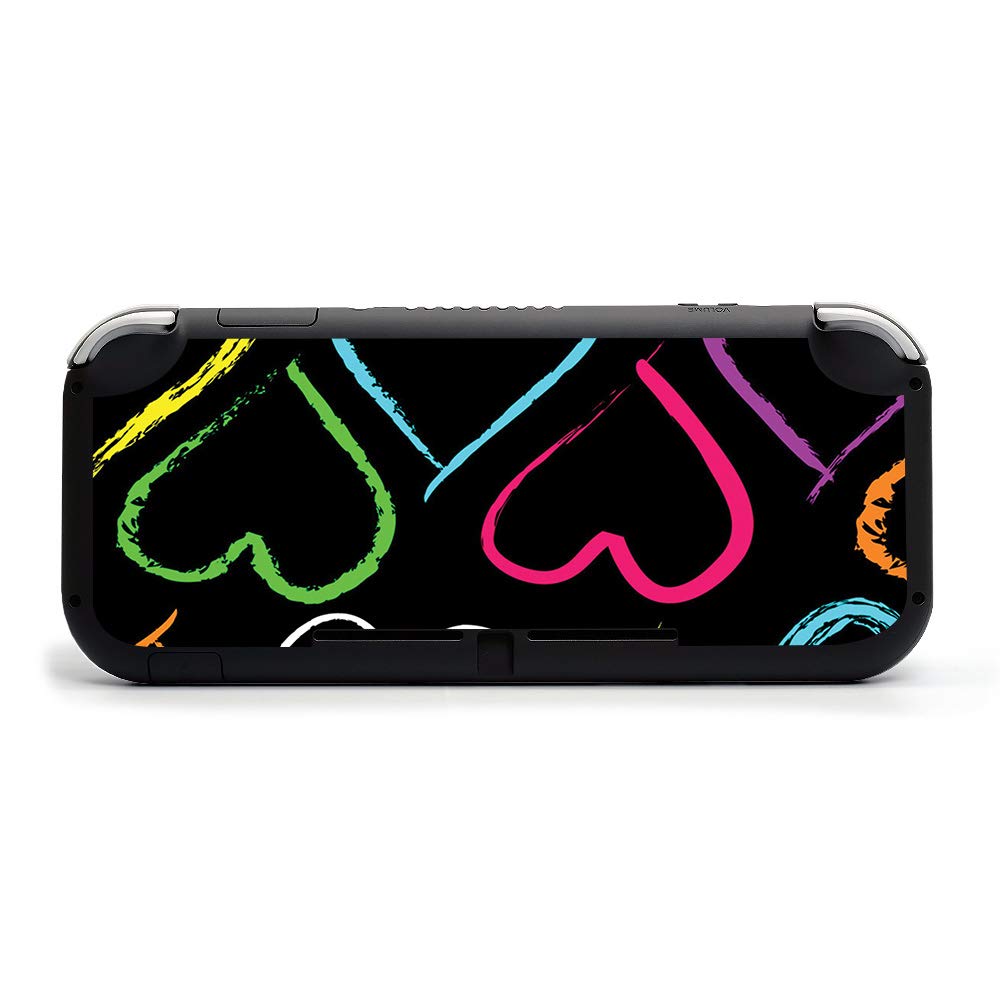 MightySkins Nintendo Switch Lite Vinyl Skin Wrap - Hearts Design | Protective & Durable Decal Cover | Easy to Apply & Remove | Made in USA | Perfect for Gaming Protection & Personalization