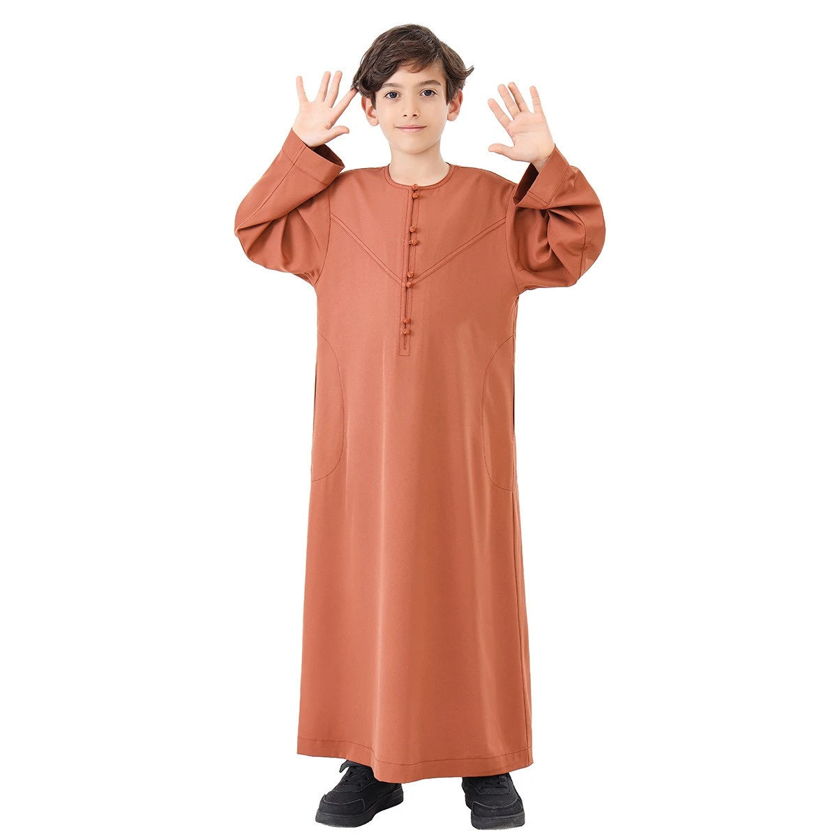 Arab Boy Thobe Middle East Thawb #B24887 - Traditional Islamic Robe for Kids, Eid & Special Occasions