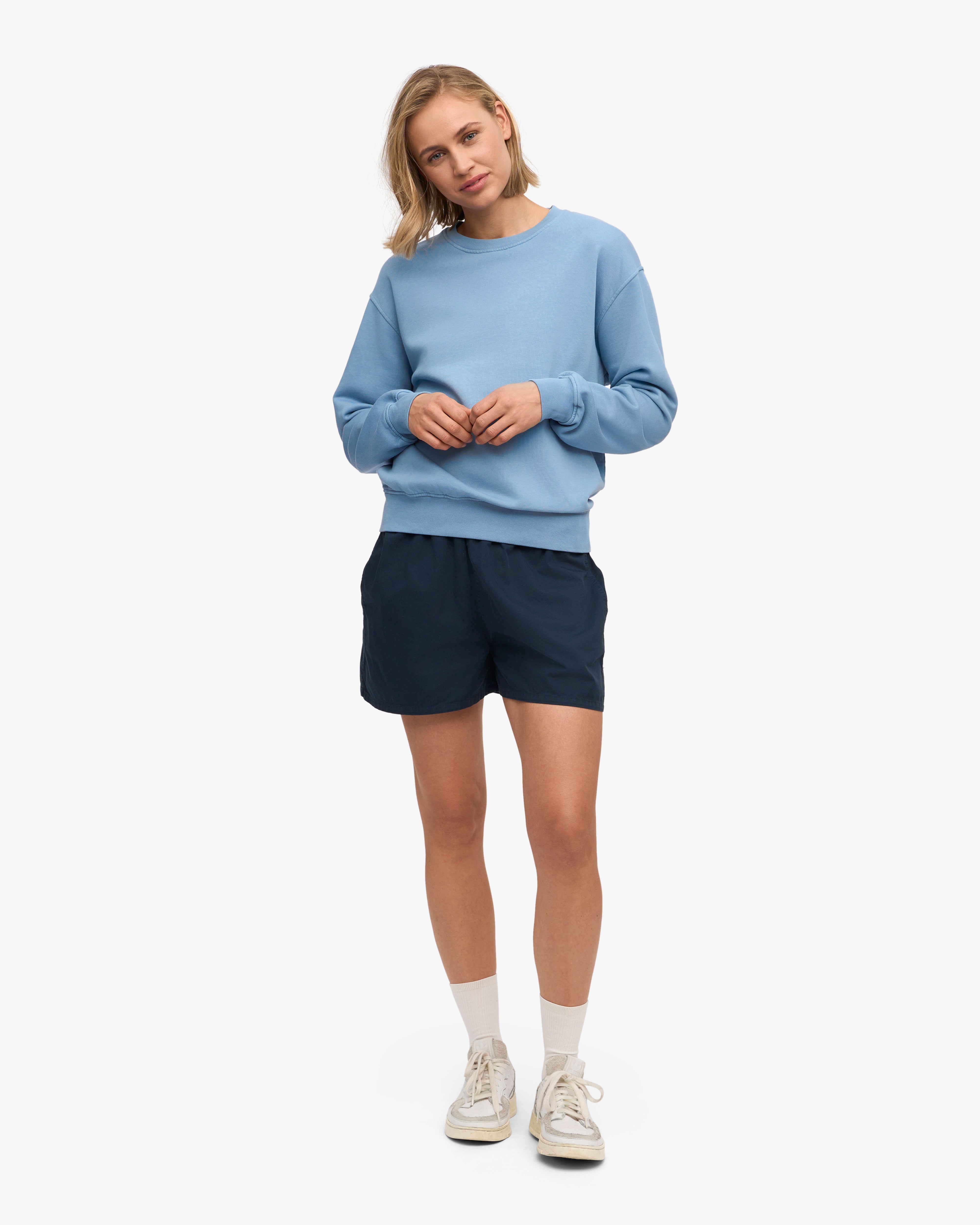 Organic Cotton Women's Twill Shorts - Navy Blue | Comfortable & Breathable for Summer, Travel & Casual Wear
