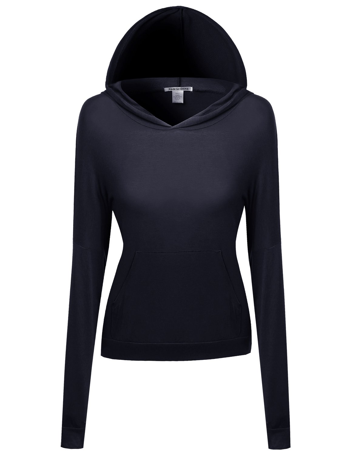 Women's Lightweight Stretchy Soft Kangaroo Pocket Hoodie - Cozy Pullover Sweatshirt for Lounge, Yoga & Casual Wear