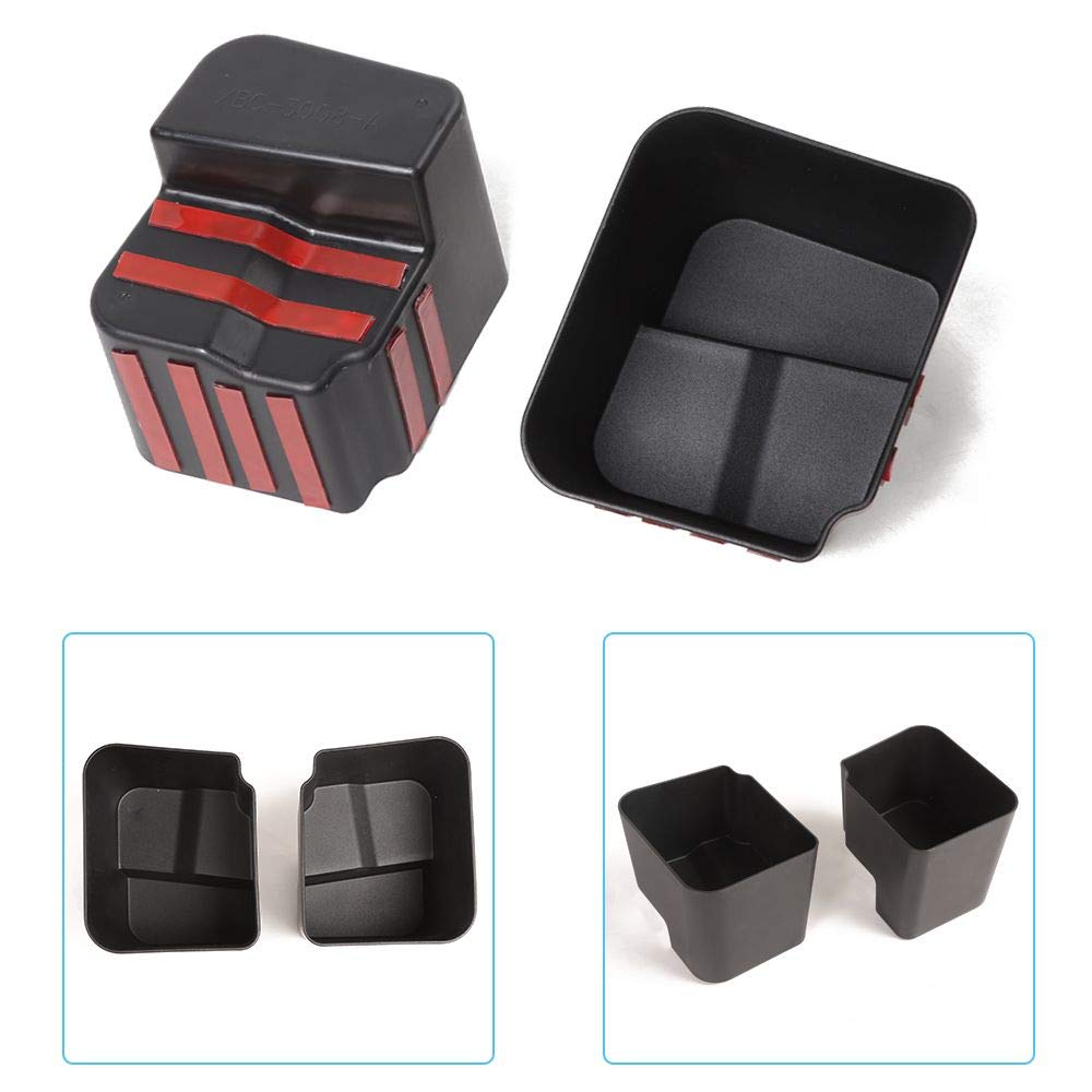 2 Pack Auto Rear Seat Storage Organizer Tray for 2018-2024 Jeep Wrangler JL JLU JT 4 Door - Car Interior Accessories for SUV Organization & Road Trips