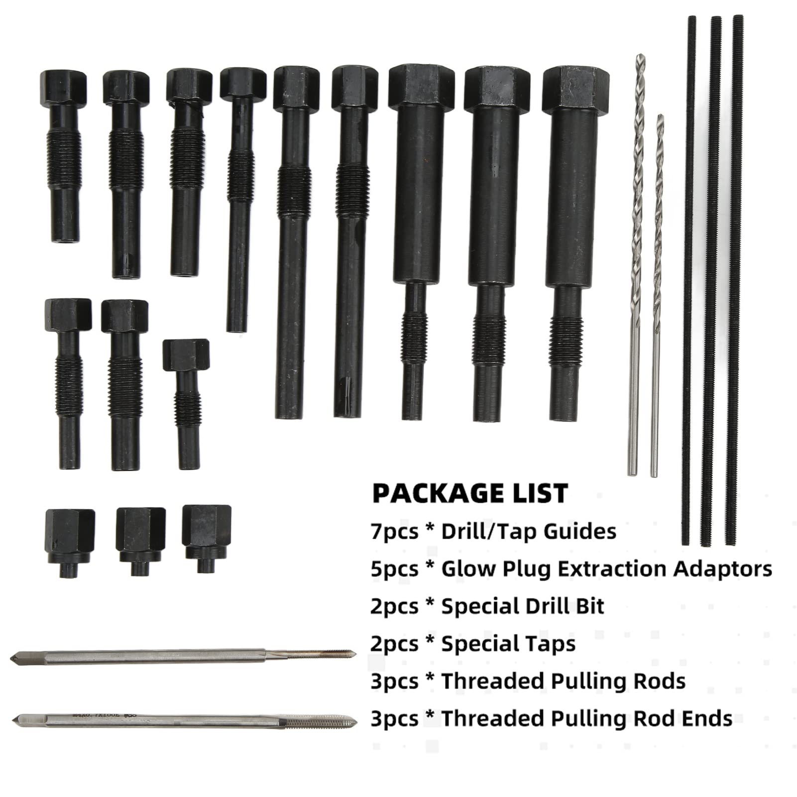Acouto 22-Piece Broken Plug Removal Tool Kit - Metal Plug Electrode Extractor Set with Portable Storage Box | Ideal for Electricians, DIY Repairs & Home Maintenance