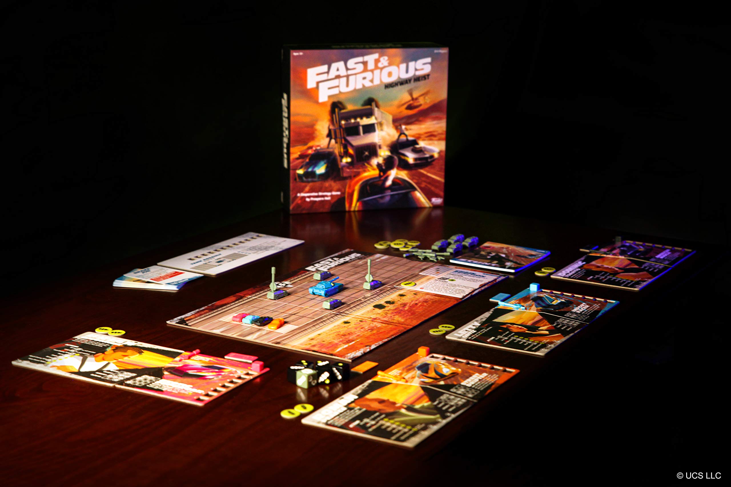 Funko 54802 Signature Games: Fast and Furious Highway Heist Board Game - Family Game Night & Movie-Themed Party Entertainment