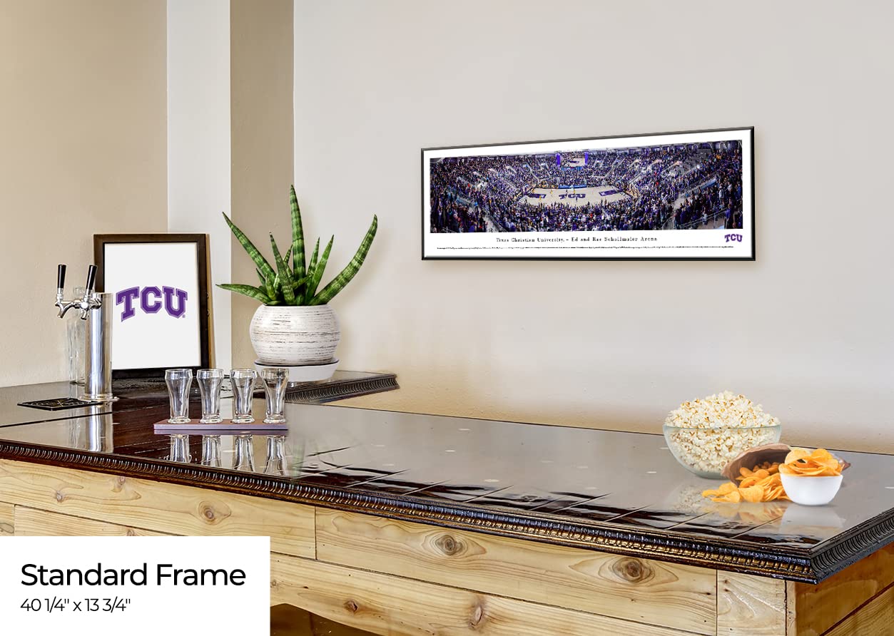 TCU Basketball Posters & Framed Wall Art - College Sports Decor by Blakeway Panoramas - Perfect for Dorm Rooms, Game Day Decor & Fan Cave Displays