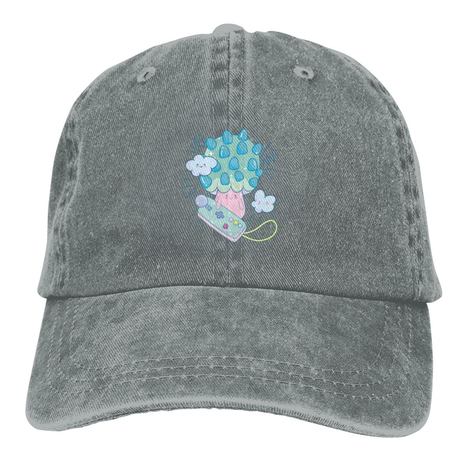 Anime-Inspired Vintage Adjustable Unisex Baseball Cap with Joystick & Cloud Design - Fashionable Cowboy & Casquette Style Hat for Cosplay, Gaming, and Streetwear